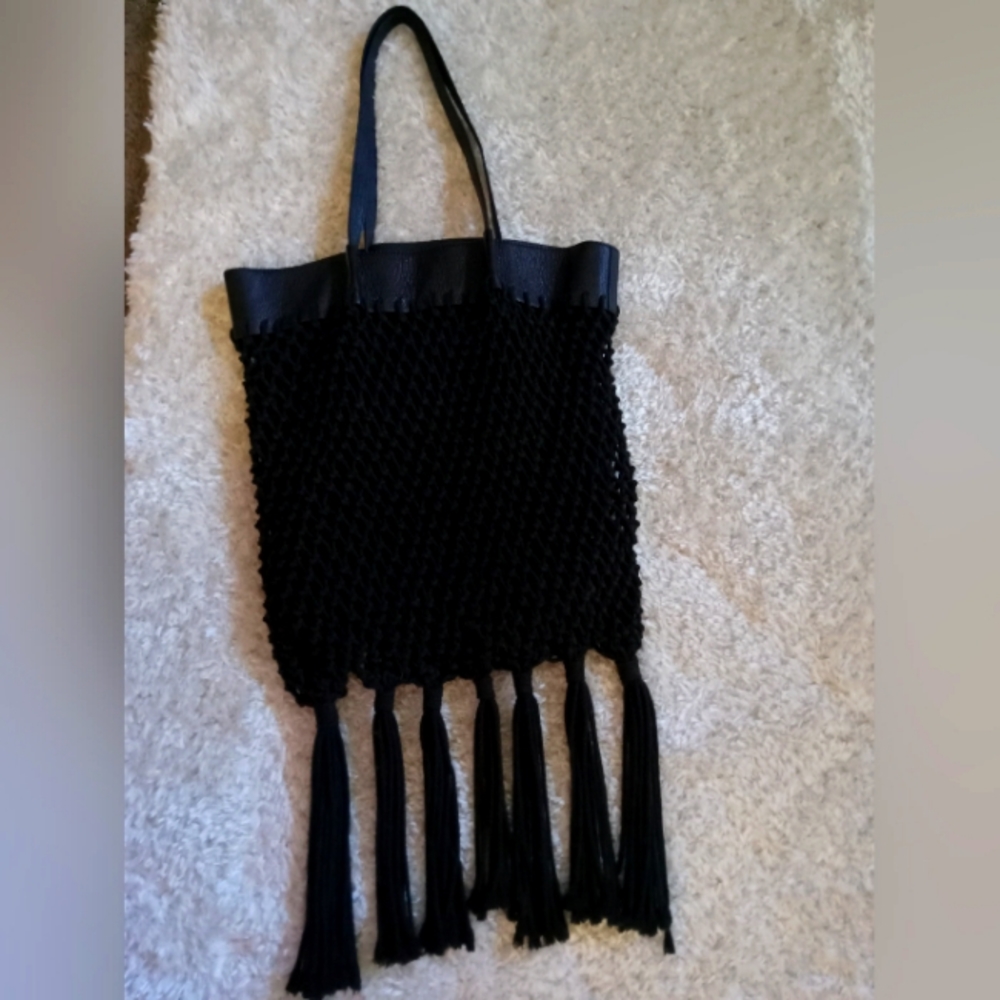 FREE PEOPLE large fringe tote bag